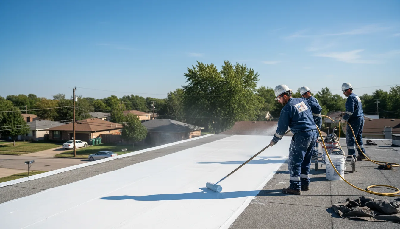 Commercial roof coating in Coral, MI near me